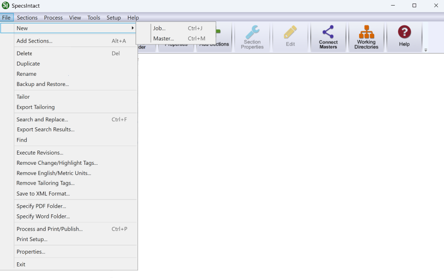 Illustration SI Explorer's File Menu - New